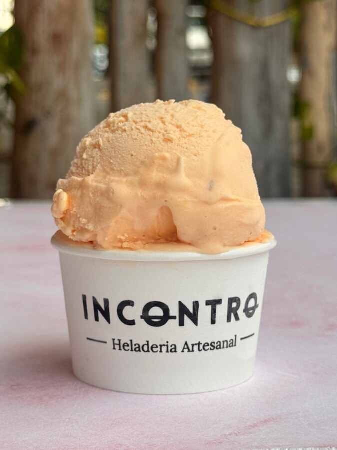 Helado sabor Yogur durazno en vaso Incontro